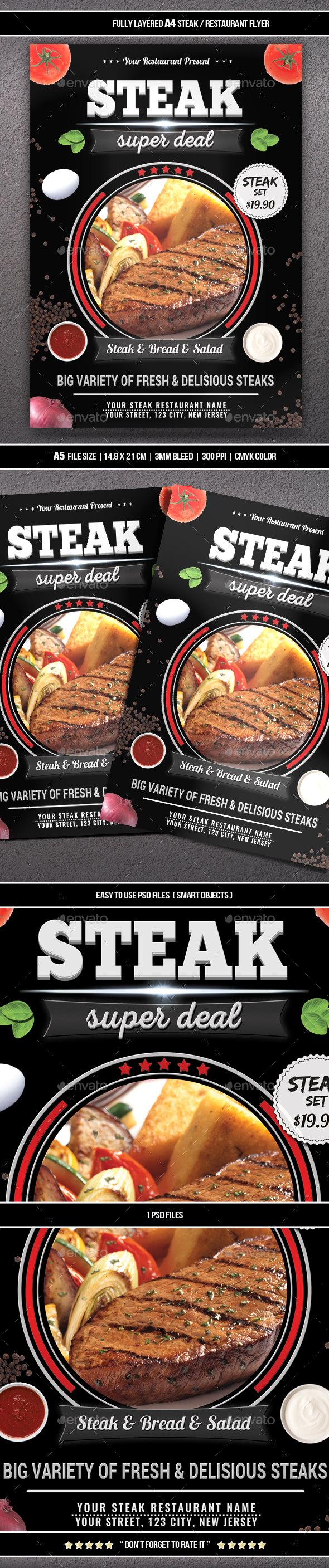 Steak / Restaurant Flyer (A4)