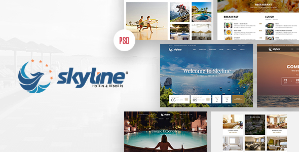 SkyLine - Hotel Booking PSD Template - Retail PSD Templates