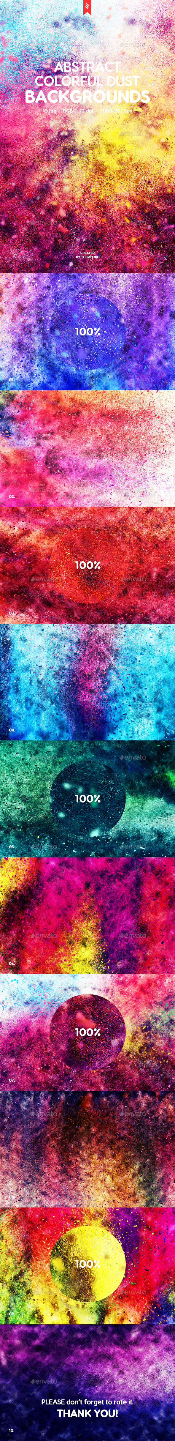 Colorful Dust Backgrounds