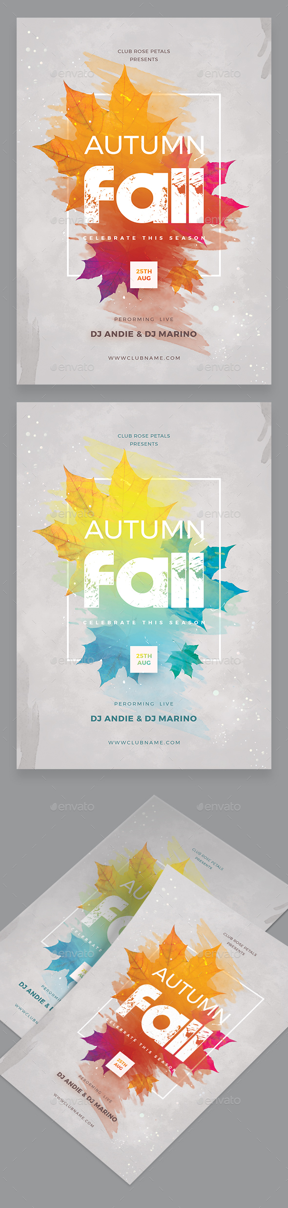 Autumn Festival Celebration Flyer - Clubs & Parties Events