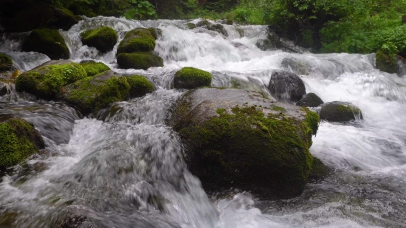 Beautiful Waterfals in Mountains