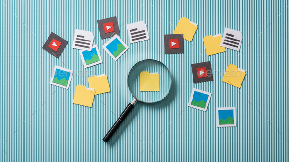File search and analysis - Stock Photo - Images