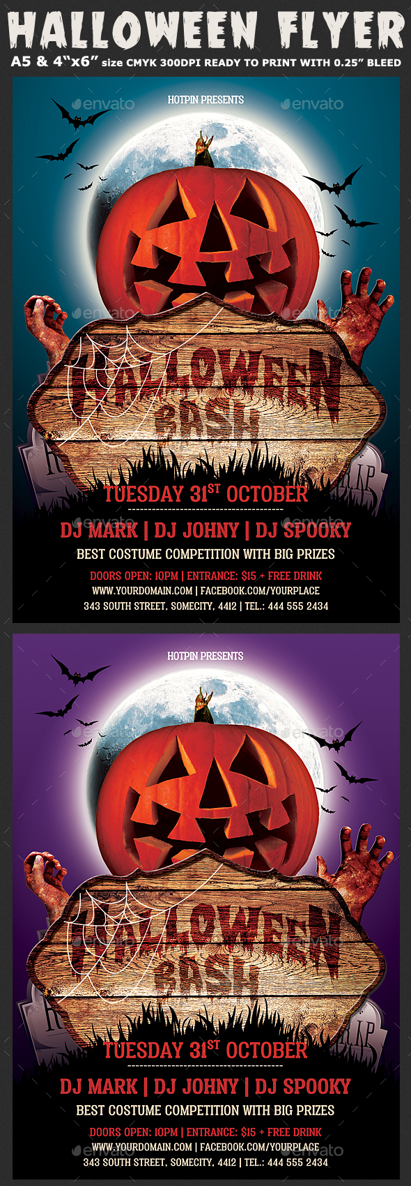 Halloween Party Psd Flyer Template