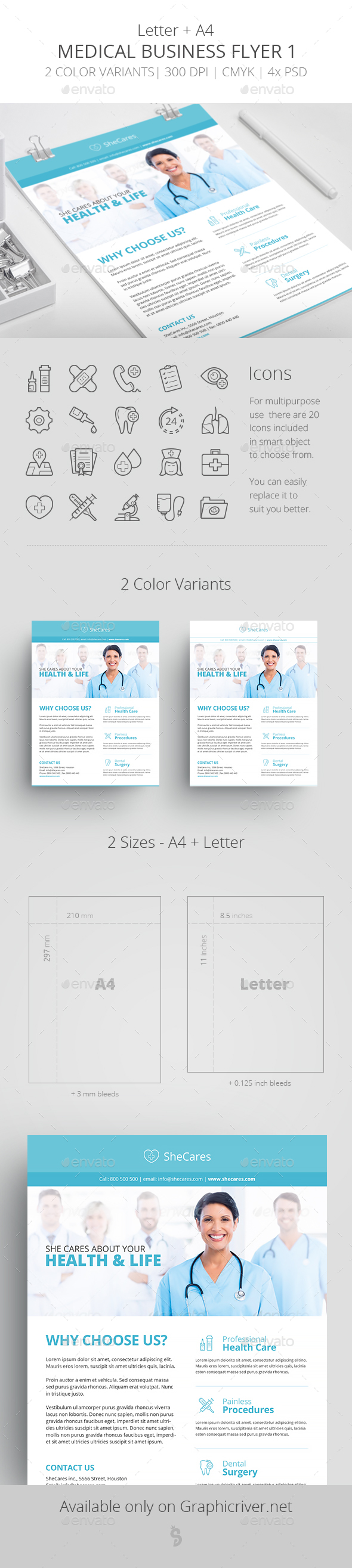 Medical Business Flyer Template 1 - Corporate Flyers