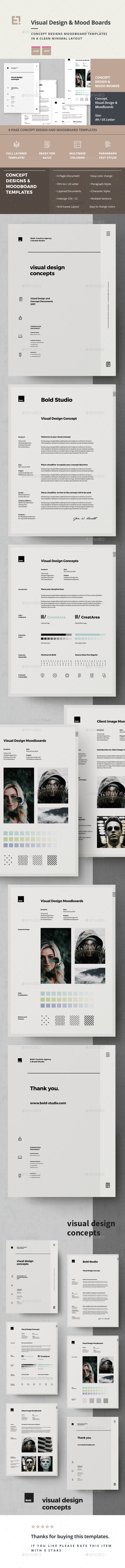 Concept Design Mood Board Templates - Proposals & Invoices Stationery