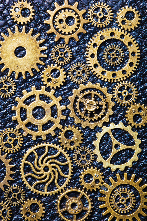 steampunk gears and cogs wallpaper