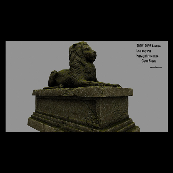 Lion Statue 12 - 3Docean 20670824
