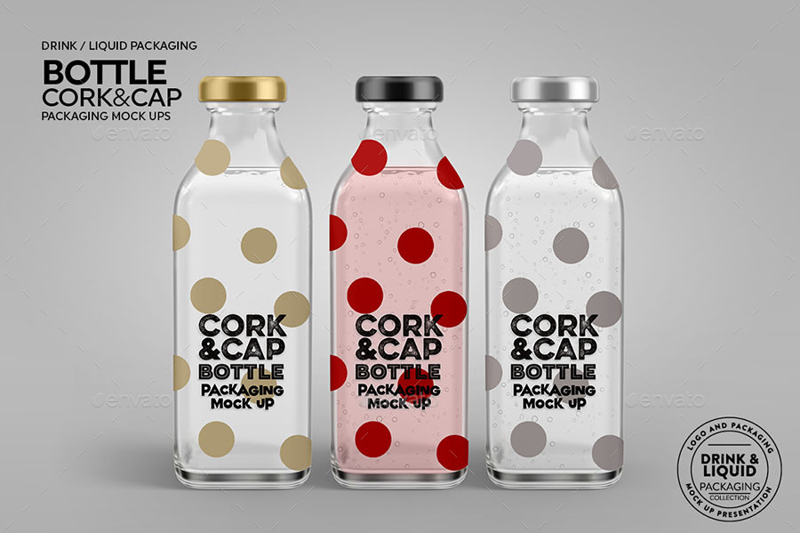 Download Cork and Metal Cap Bottle Packaging Mock Up by incybautista | GraphicRiver