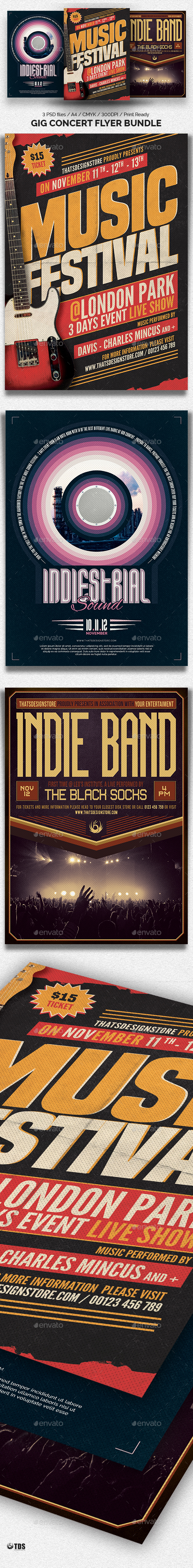 Gig Concert Flyer Bundle - Concerts Events