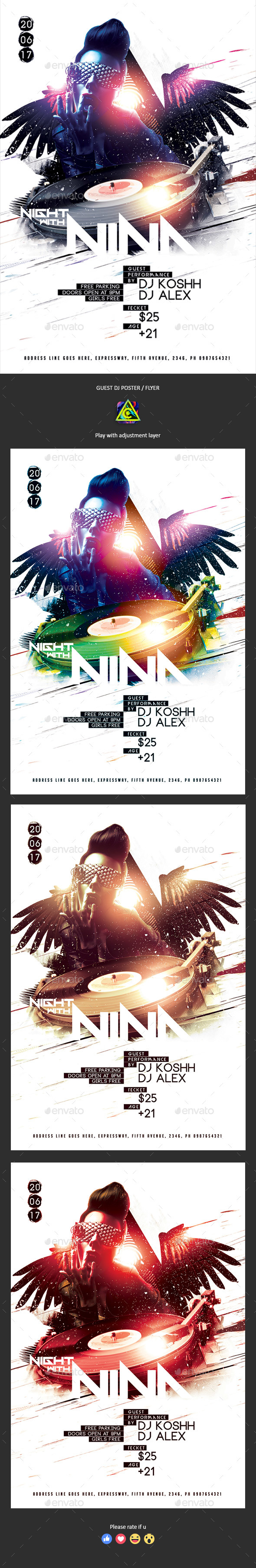 Guest DJ Poster / Flyer - Clubs & Parties Events