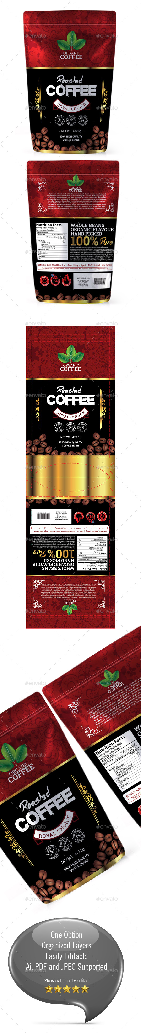 Coffee Packaging Template vol-01 - Packaging Print Templates