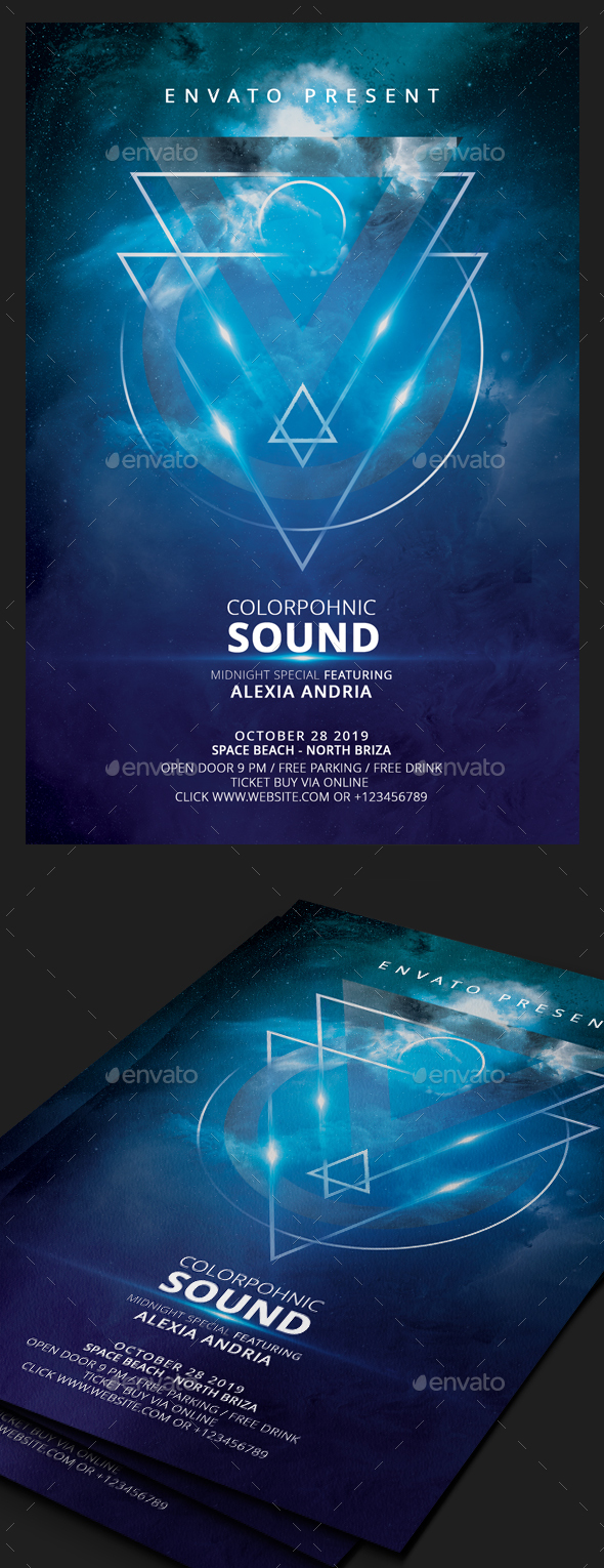 Triangle Party Flyer - Clubs & Parties Events