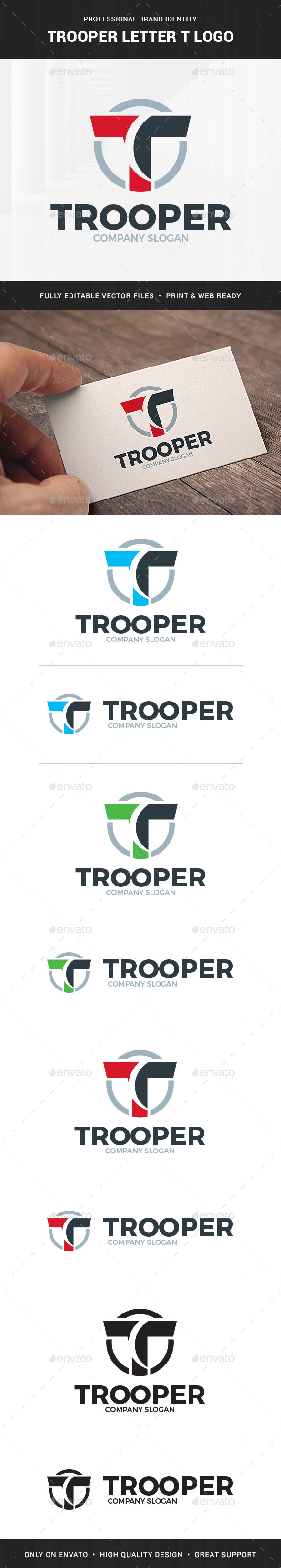 Trooper - Letter T Logo - Letters Logo Templates