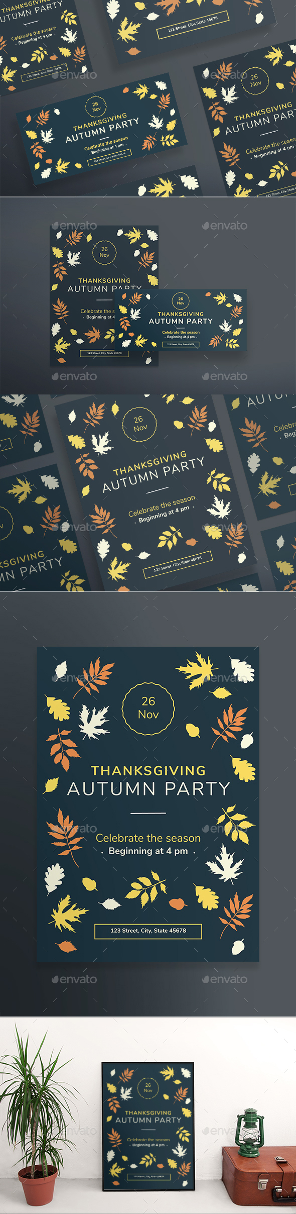 Thanksgiving Party Flyers