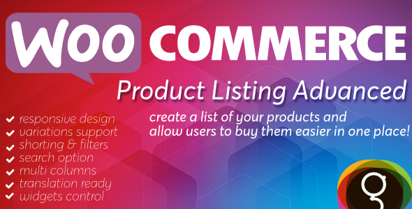 WooCommerce Product List - CodeCanyon 20671952