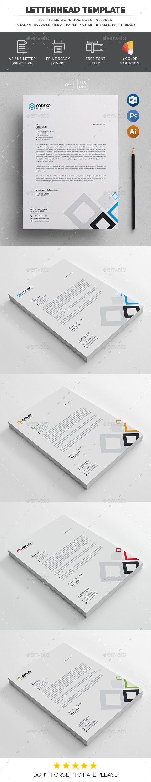 GraphicRiver Letterhead 20672535 GraphicRiver Letterhead 20672535