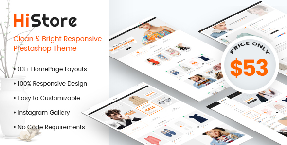 HiStore - Clean and Bright Responsive PrestaShop 1.7 Theme