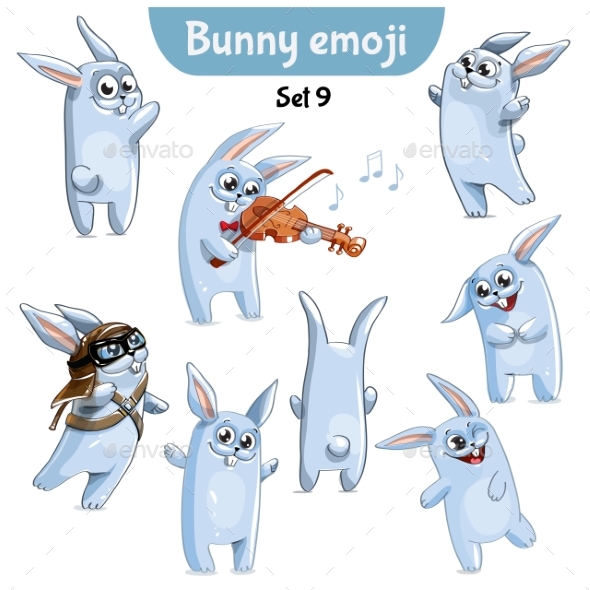 Set of Rabbit Characters Set 9 - Animals Characters