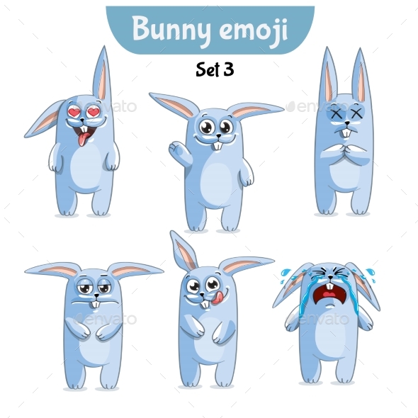 Set of Rabbit Characters Set 3 - Animals Characters