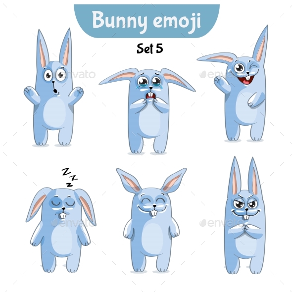 Set of Rabbit Characters Set 5 - Animals Characters