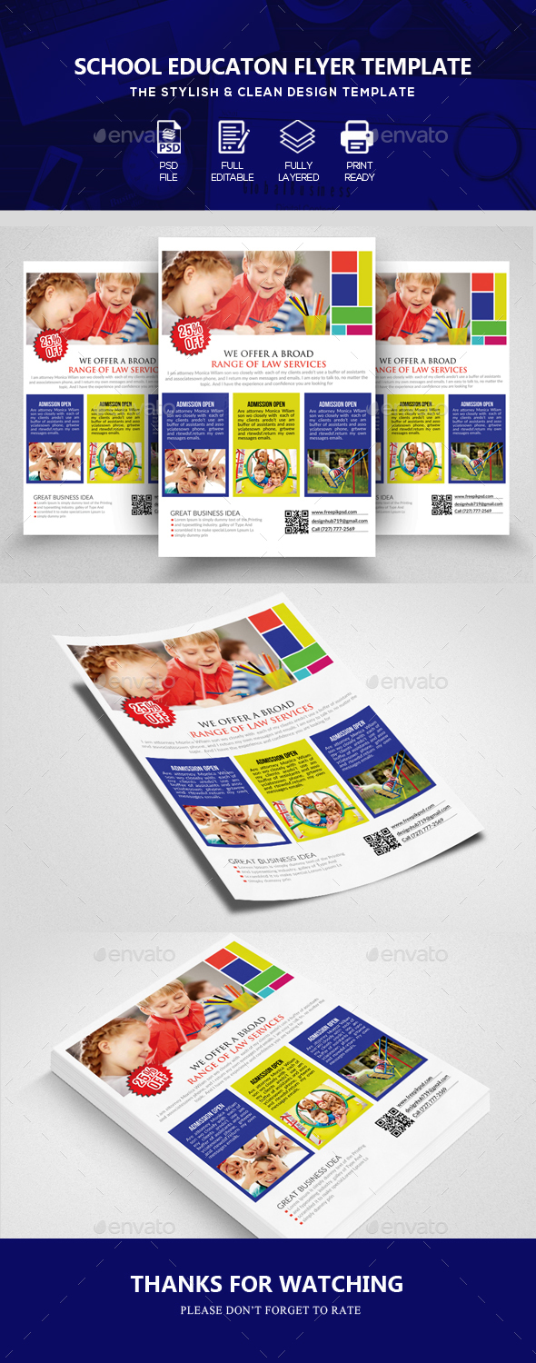 School Education Flyer Template - Corporate Flyers