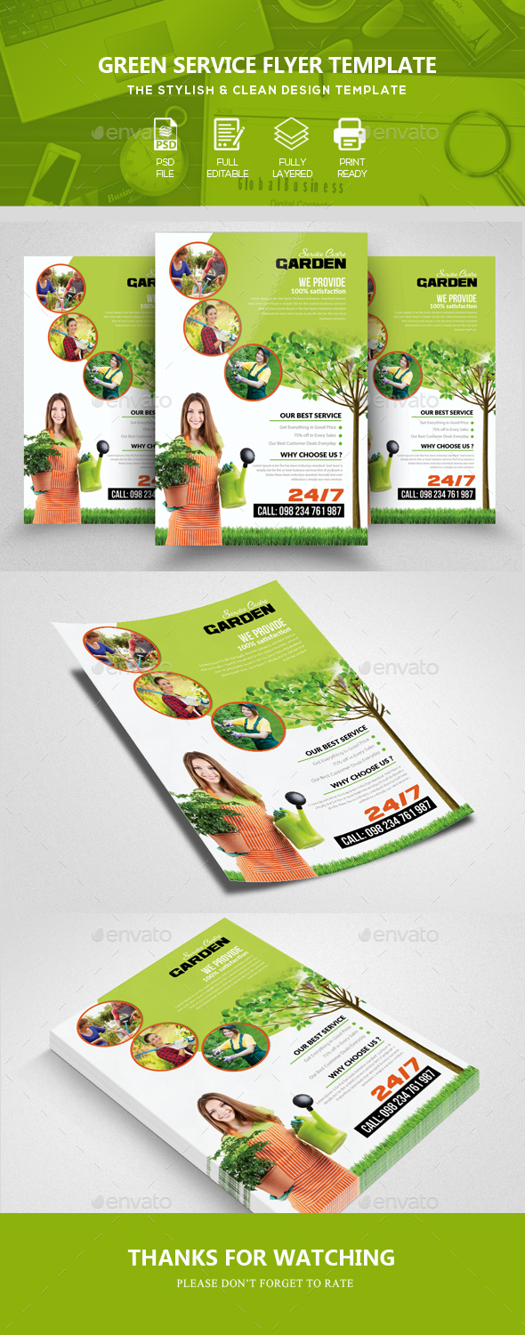 Garden & Plantation Services Flyer Template - Corporate Flyers