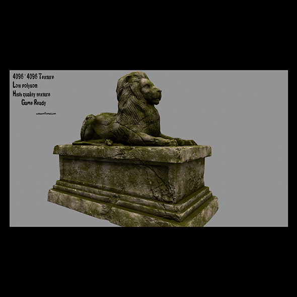 lion statue 19 - 3Docean 20674833
