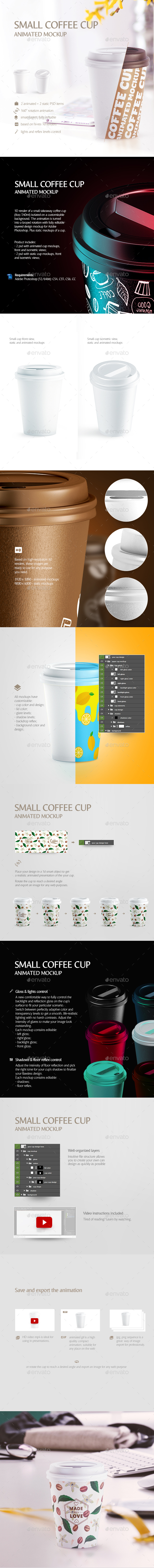 Download Small Coffee Cup Animated Mockup By Rebrandy Graphicriver