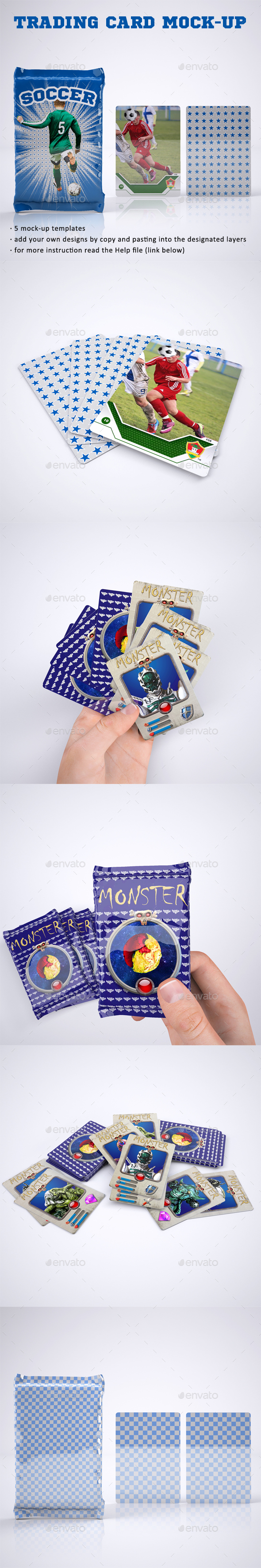 GraphicRiver Trading Card or Collectible Card and Wrappers Mock-Up 20675051 GraphicRiver Trading Card or Collectible Card and Wrappers Mock-Up 20675051