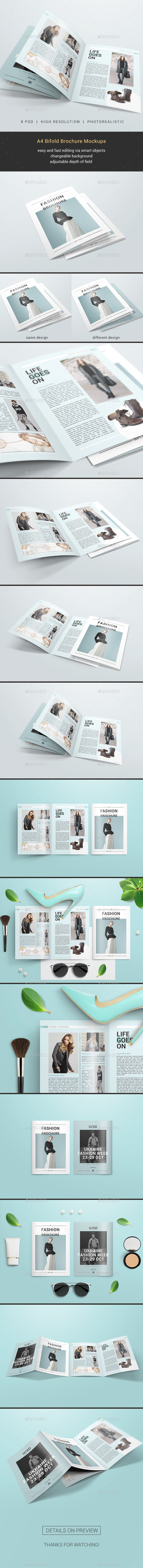 GraphicRiver A4 Bifold Brochure Mockups 20676960 GraphicRiver A4 Bifold Brochure Mockups 20676960