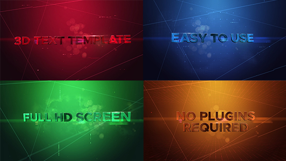 3D Text Template - VideoHive 20636115