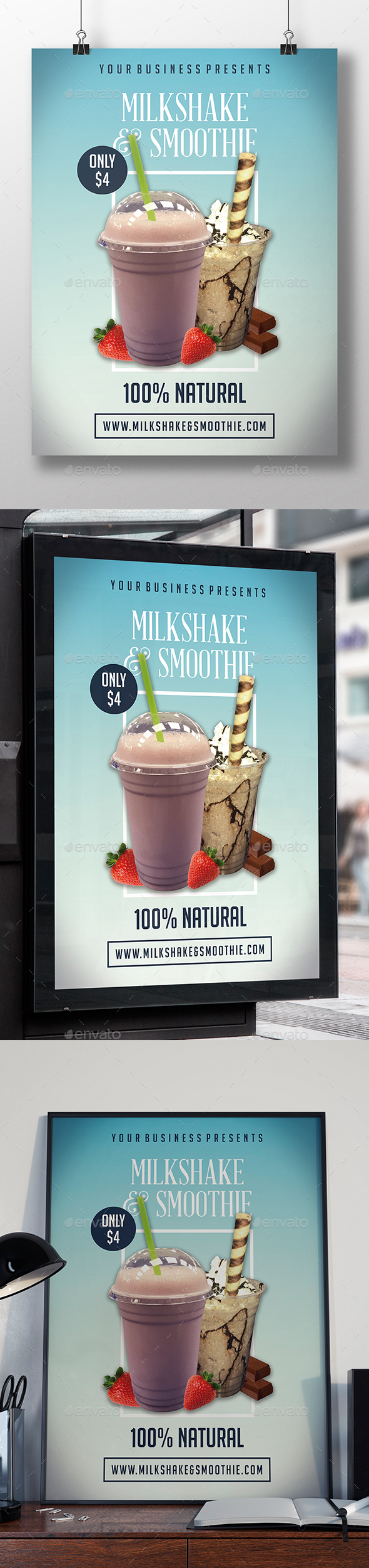 Milkshake & Smoothie Flyer Template - Miscellaneous Events