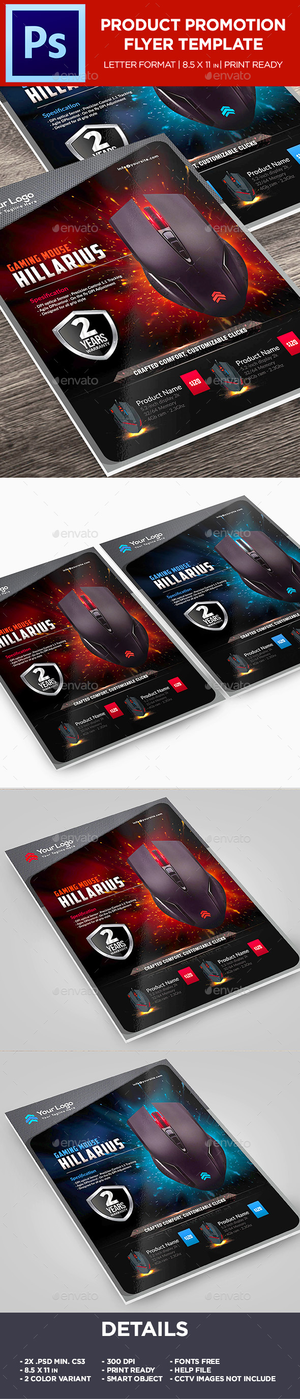 Gaming Mouse Product Flyer - Corporate Promotion Flyer - Corporate Flyers