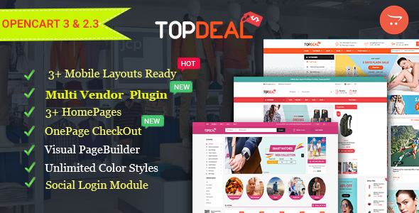 TopDeal - MarketPlace | Multi Vendor Responsive OpenCart 3 & 2.3 Theme with Mobile-Specific Layouts - OpenCart eCommerce
