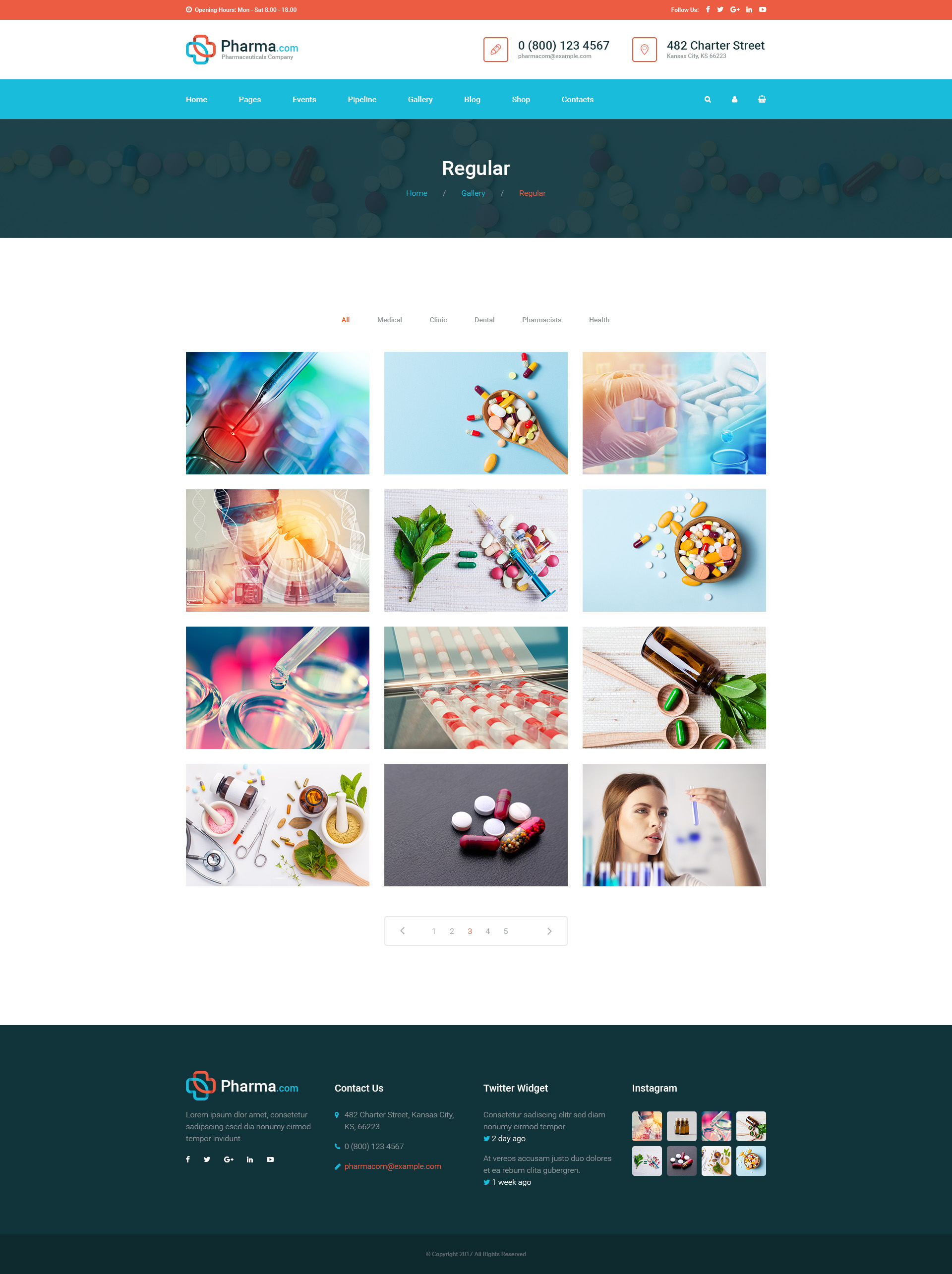 Pharma.com - Pharmaceuticals Company and Shop PSD Template by mwtemplates