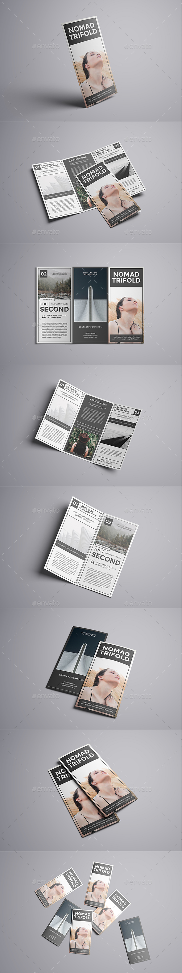Nomad A4 Trifold Brochure - Brochures Print Templates