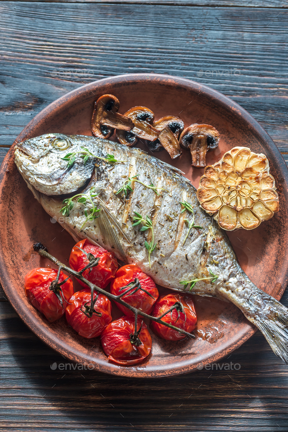 Grilled fish with thyme Stock Photo by Alex9500 | PhotoDune