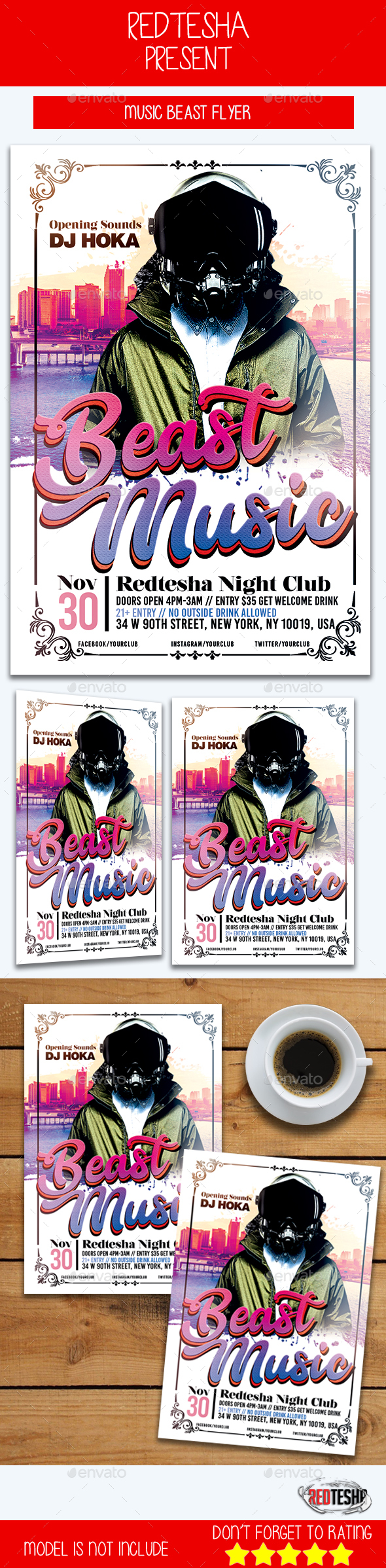Music Beast Flyer - Events Flyers