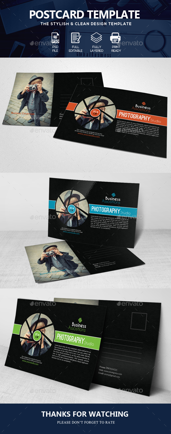 Photography Business Post Cards - Cards & Invites Print Templates