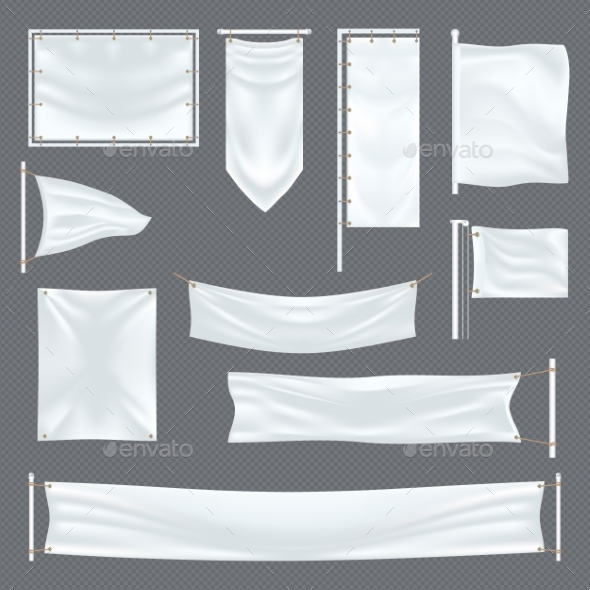 Empty or Blank Fabric Template on Transparent - Miscellaneous Vectors