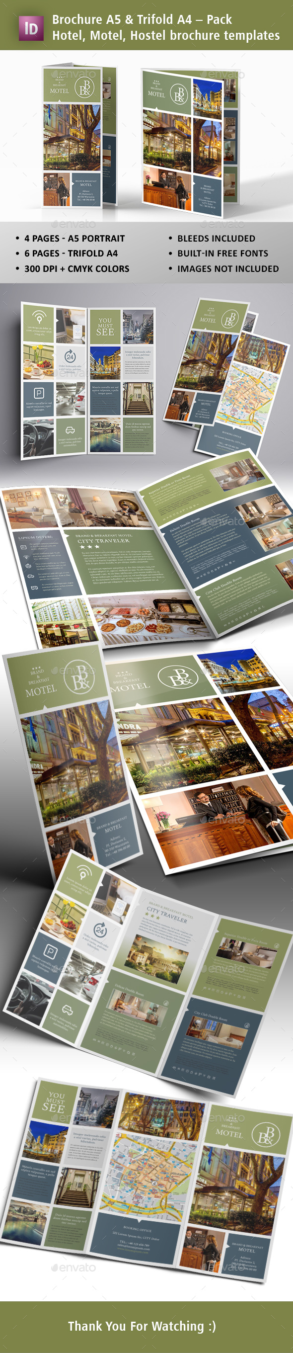 GraphicRiver Motel Hostel Hotel Brochures Templates 20682595 GraphicRiver Motel Hostel Hotel Brochures Templates 20682595