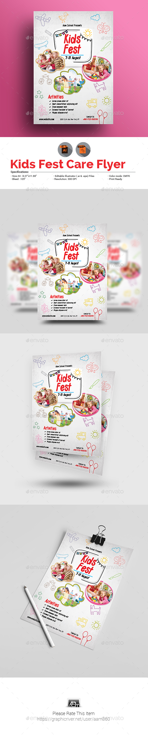 GraphicRiver Kids Festival Flyer 20682805 GraphicRiver Kids Festival Flyer 20682805