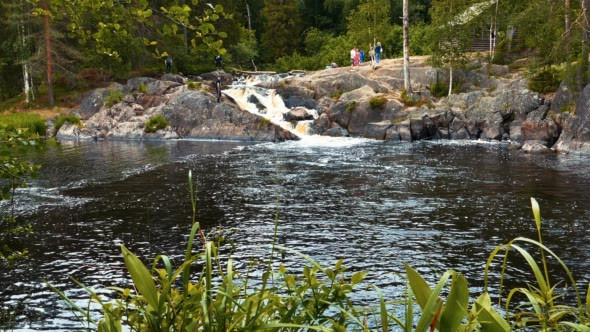 Ahinkoski Waterfall in Karelia, Russia