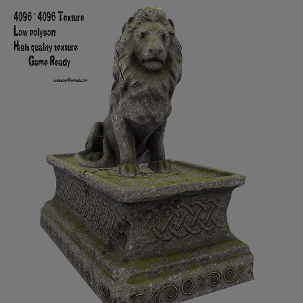 Lion Statue 18 - 3Docean 20683089