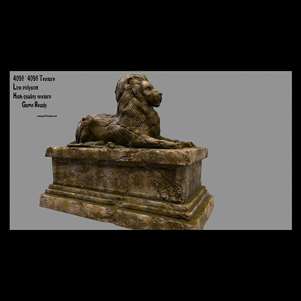 Lion Statue 20 - 3Docean 20683268