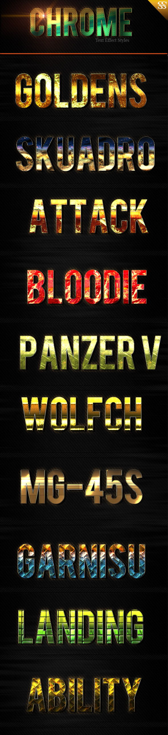 GraphicRiver Chrome Text Effect Styles Vol 3 20683315 GraphicRiver Chrome Text Effect Styles Vol 3 20683315