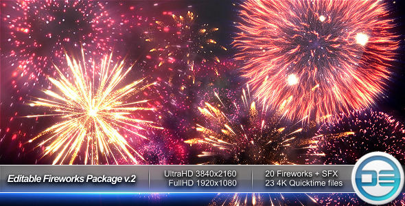 Editable Fireworks Package