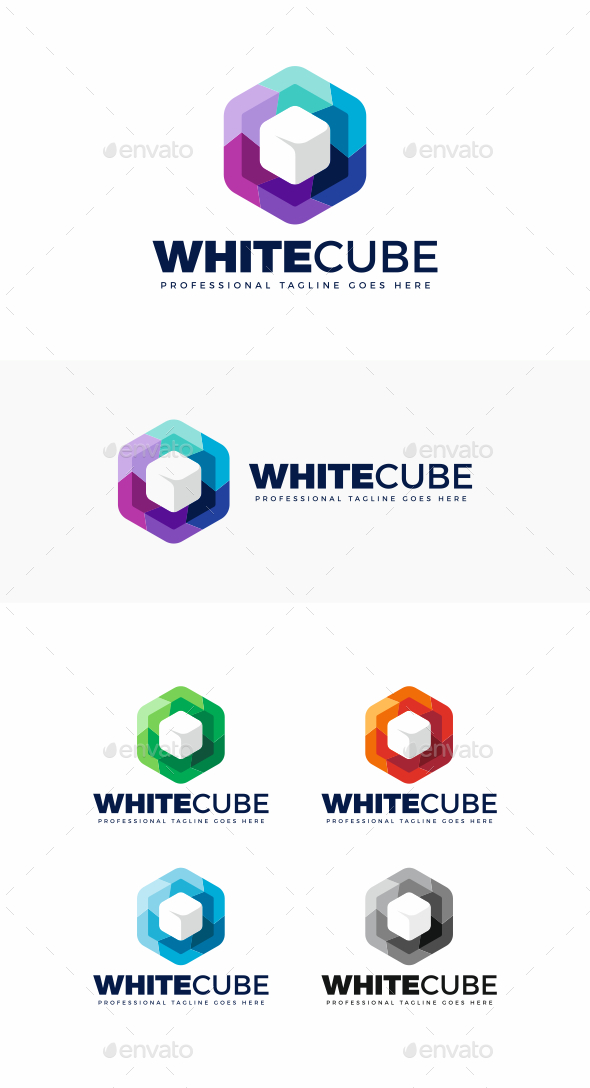 GraphicRiver White Cube Logo 20683969 GraphicRiver White Cube Logo 20683969
