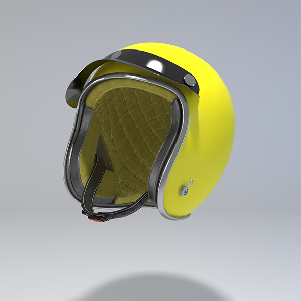 Yellow Retro Motorcycle - 3Docean 20685407