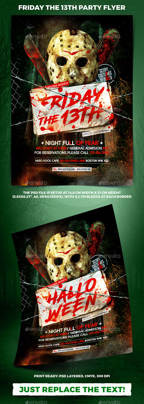 Friday the 13th Party Flyer - Holidays Events